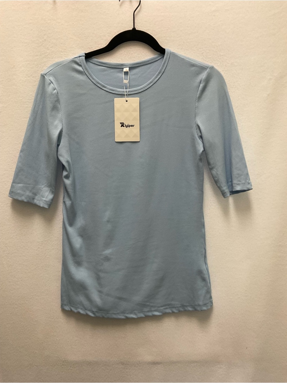 Women’s Light Blue Crew Neck Top